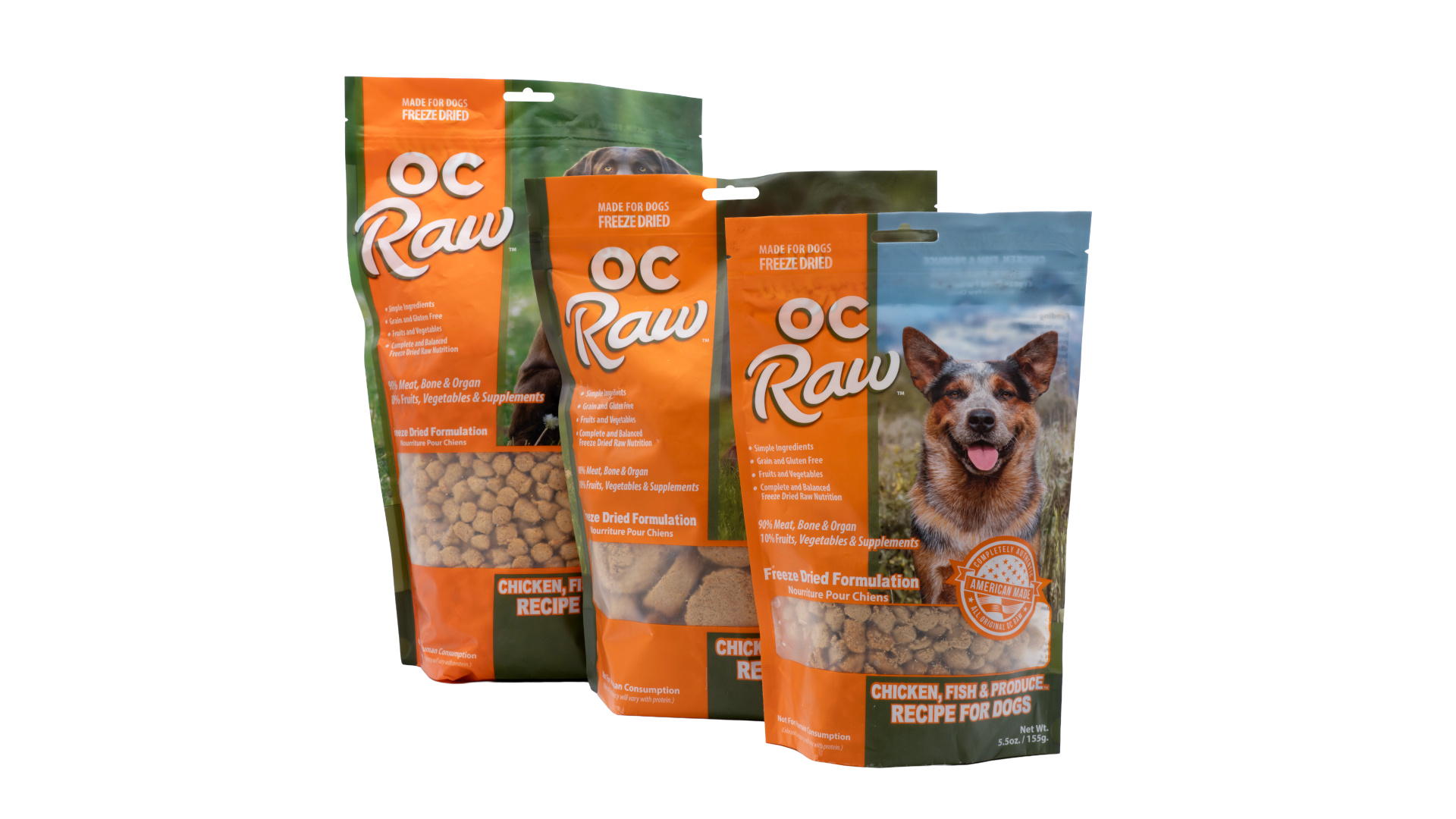 Chicken, Fish & Produce Freeze Dried